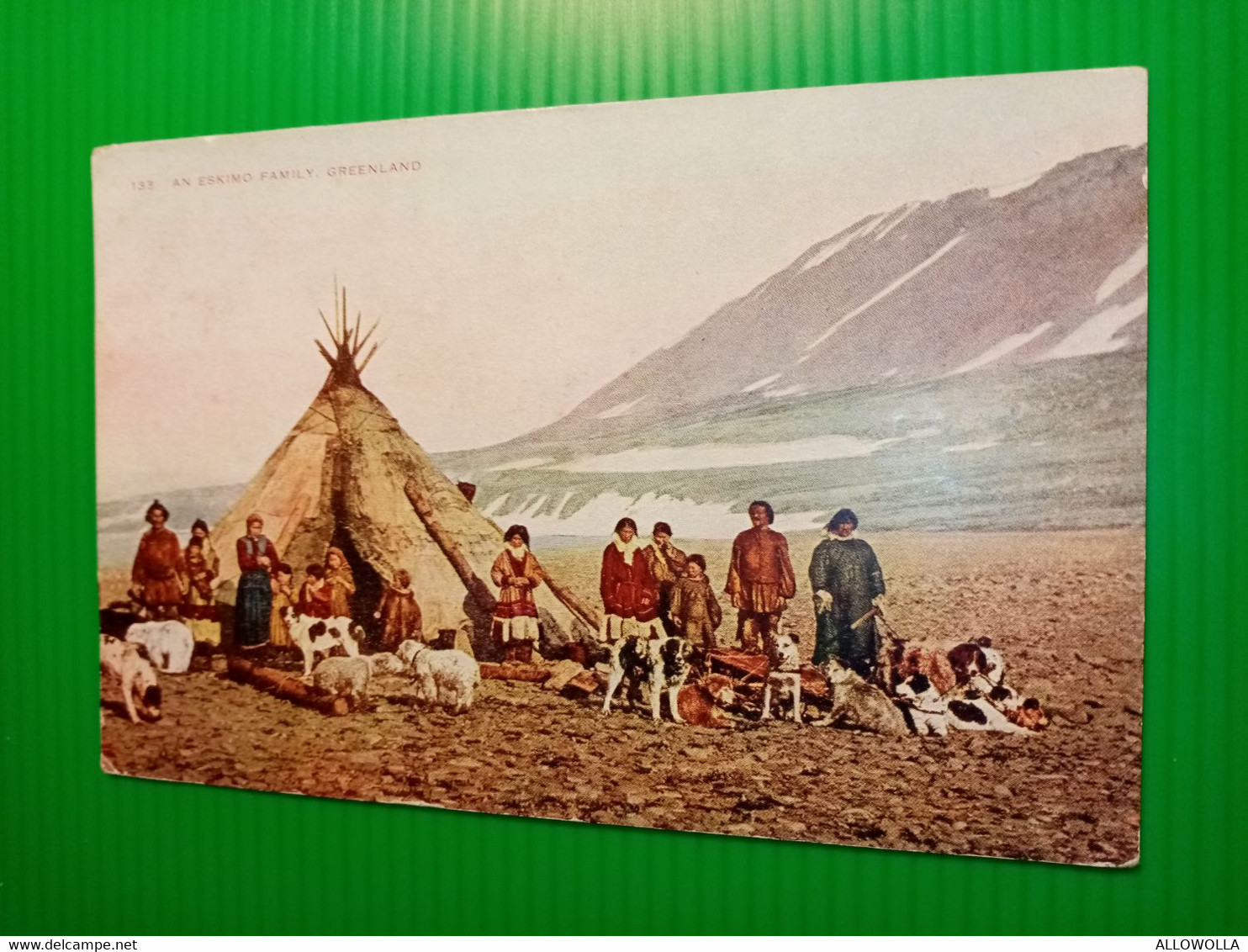 13982" AN ESKIMO FAMILY-GREENLAND " ANIMATA-VERA FOTO-CART. POST. NON SPED. - Greenland