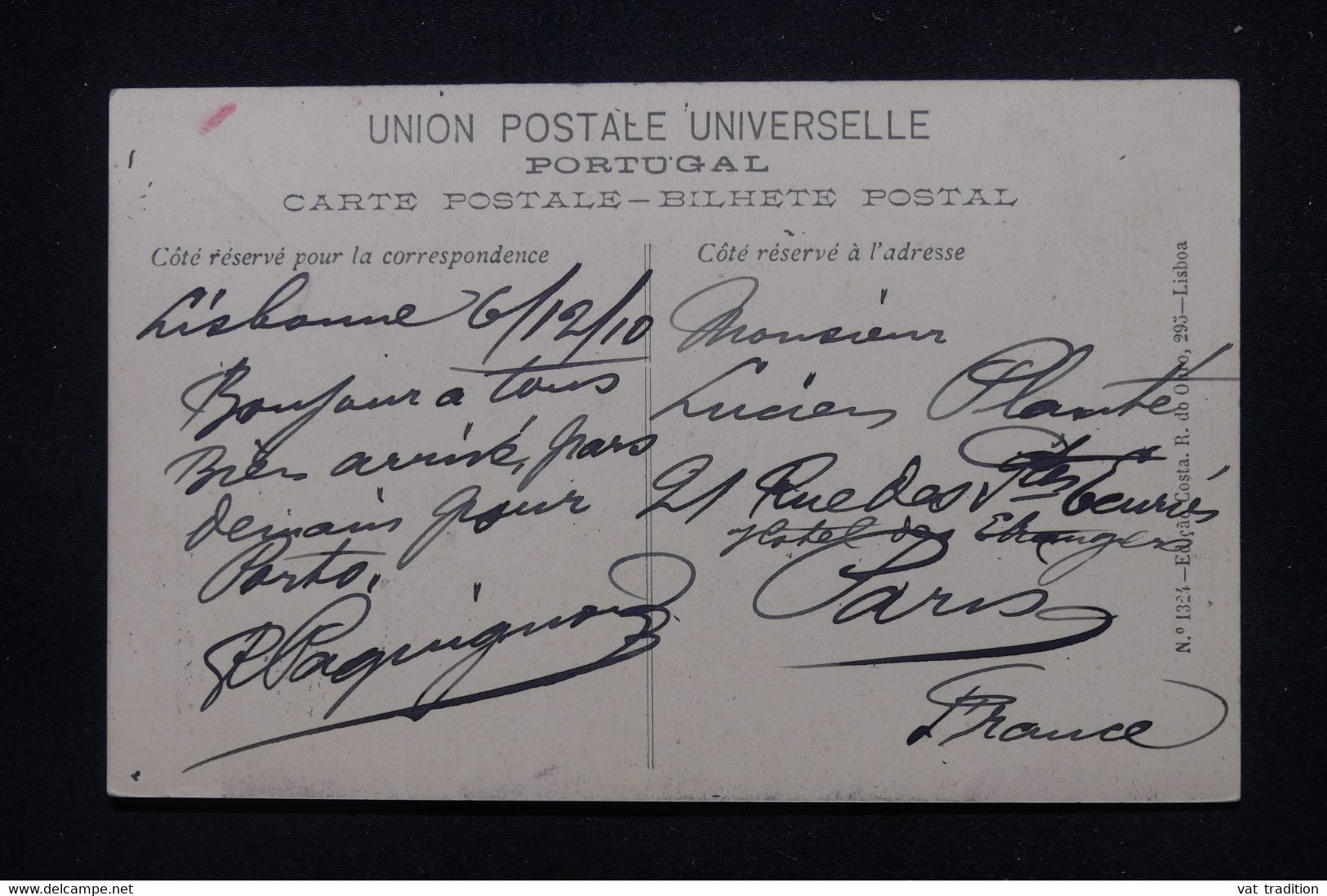 PORTUGAL - Affranchissement De Lisbonne Sur Carte Postale Pour La France En 1910  - L 106432 - Storia Postale