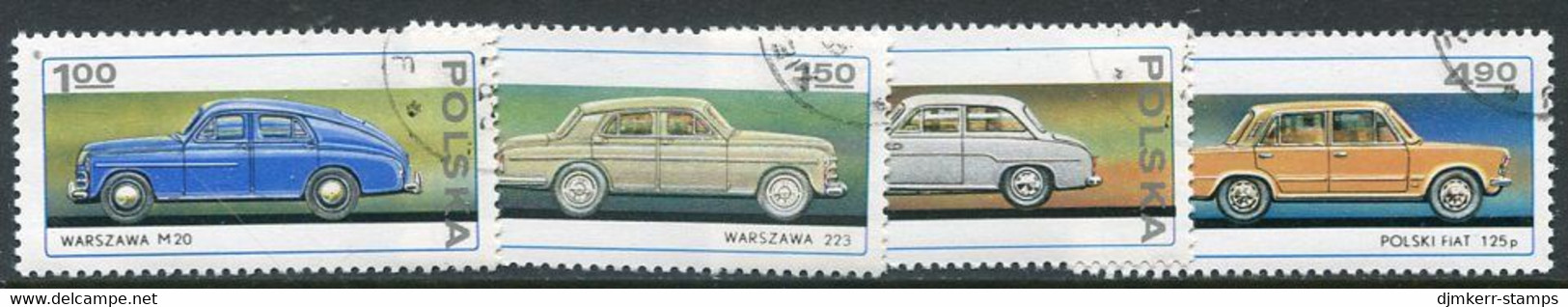 POLAND 1976 Car Manufacture Used.  Michel 2467-70 - Used Stamps