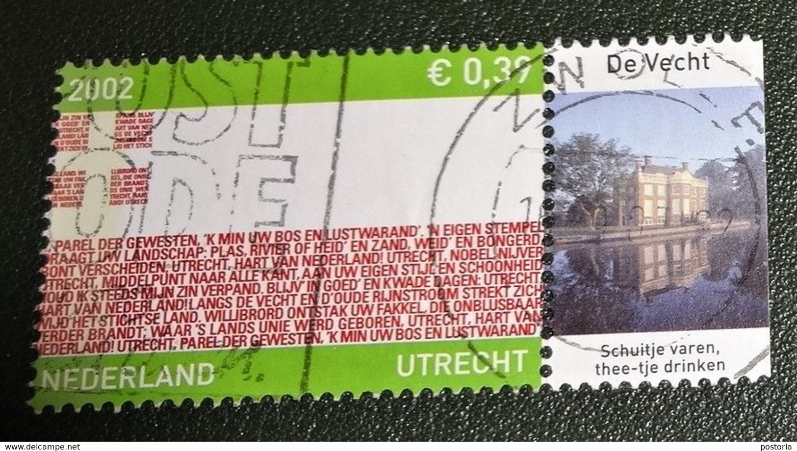 Nederland - NVPH - 2072 - 2002 - Gebruikt - Cancelled - Provincievlaggen - Utrecht - De Vecht - Met Tab - Usati