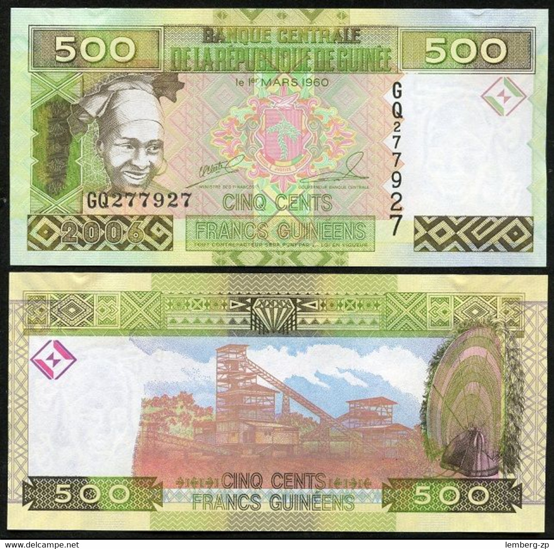 Guinea - 500 Francs 2006 UNC P. 39a Lemberg-Zp - Guinea