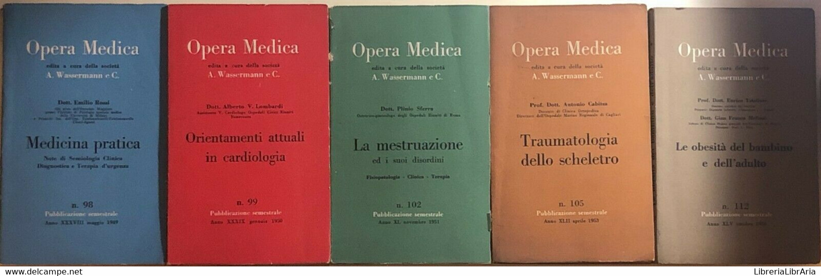 Opera Medica Nr. 98-99-100-102-105-112 Di AA.VV., 1956, Siset - Encyclopédies