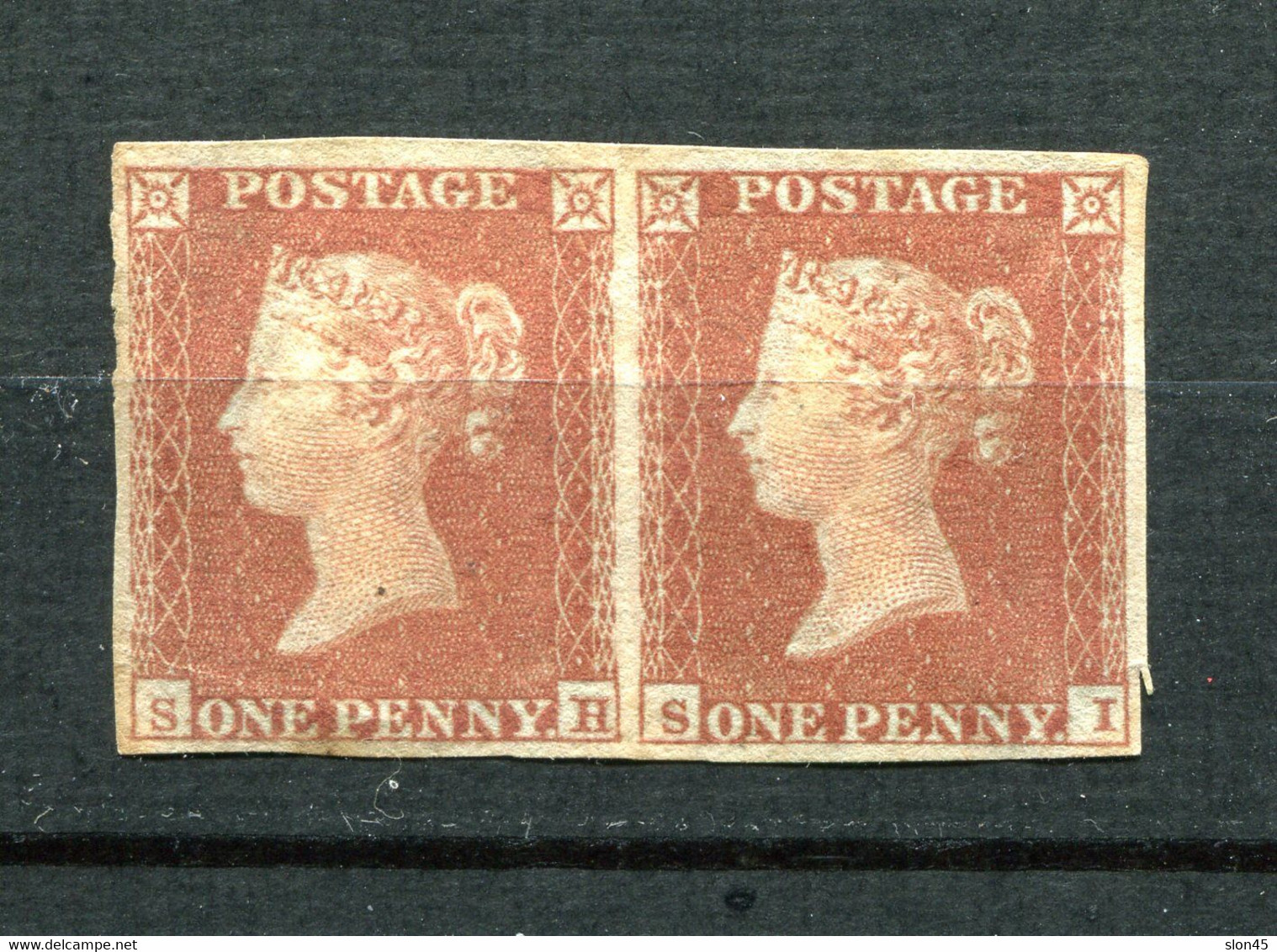 Great Britain 1841 1d Red Imperf Pair Ivory Head Variety QV Unused Rare CV $1500 11404 - Ongebruikt