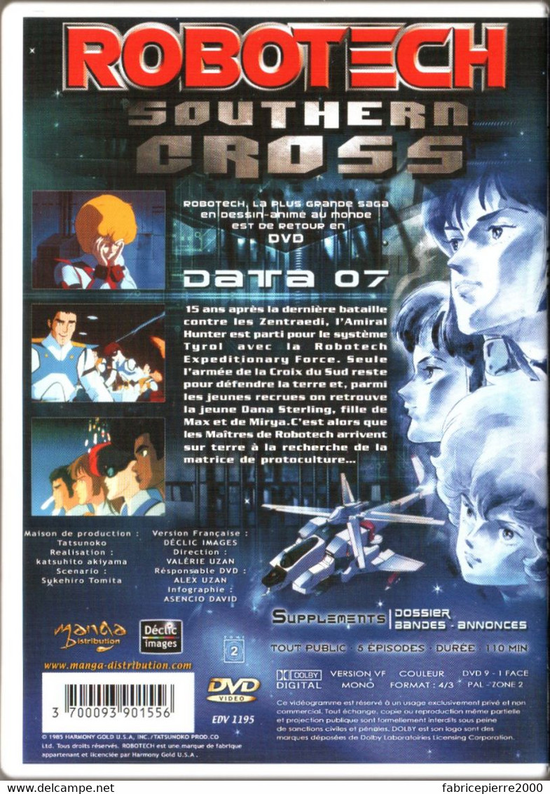 DVD ROBOTECH SOUTHERN CROSS 07 Excellent état - Mangas & Anime