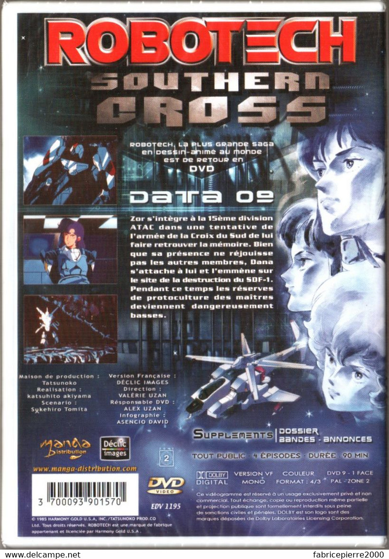 DVD ROBOTECH SOUTHERN CROSS 09 Neuf Sous Blister - Mangas & Anime