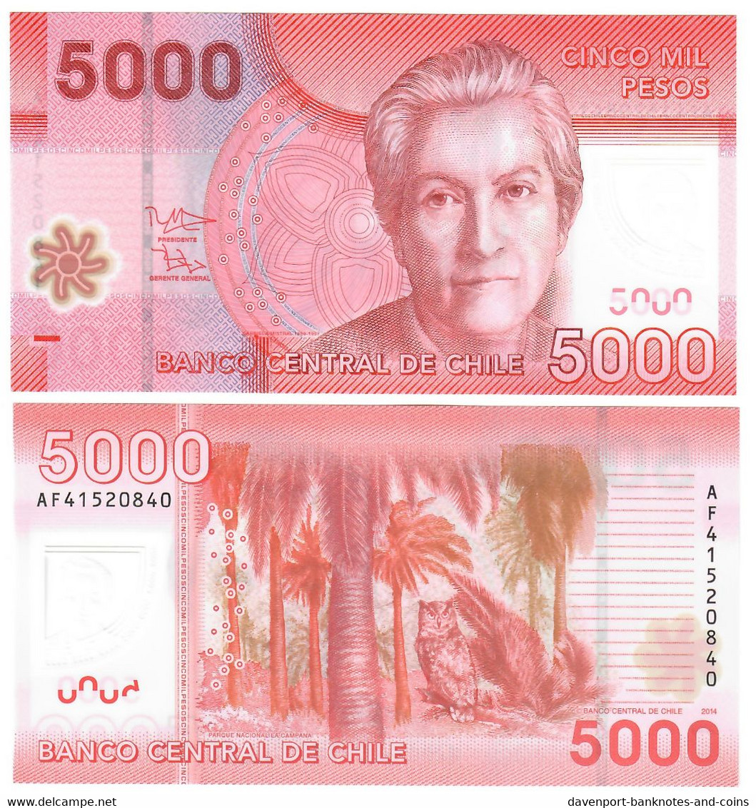 Chile 5000 Pesos 2014 UNC - Chili