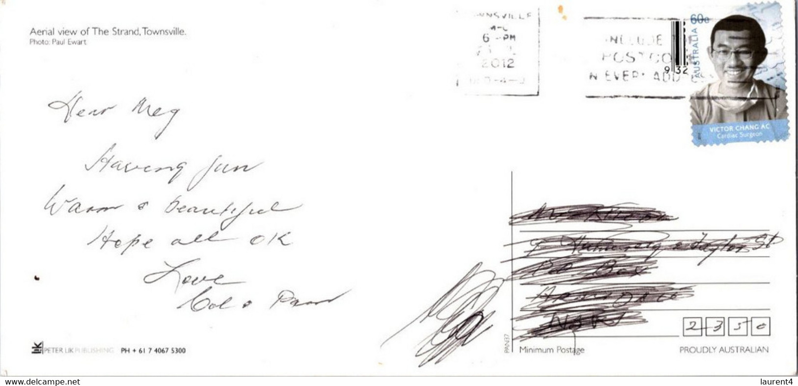 (2 A 23) Australia - (10 X 21 Cm) QLD - Townsville (with Cadiac Surgeon Doctor Victor Chang Stamp) - Townsville