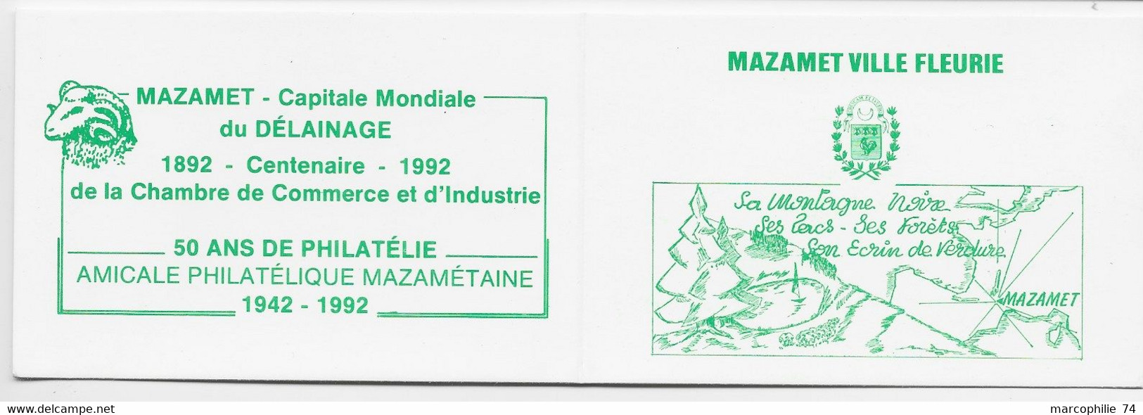 BRIAT 10C BLOC DE 8 CARNET PRIVE MAZAMET VILLE FLEURIE 1942 1992 - Commémoratifs