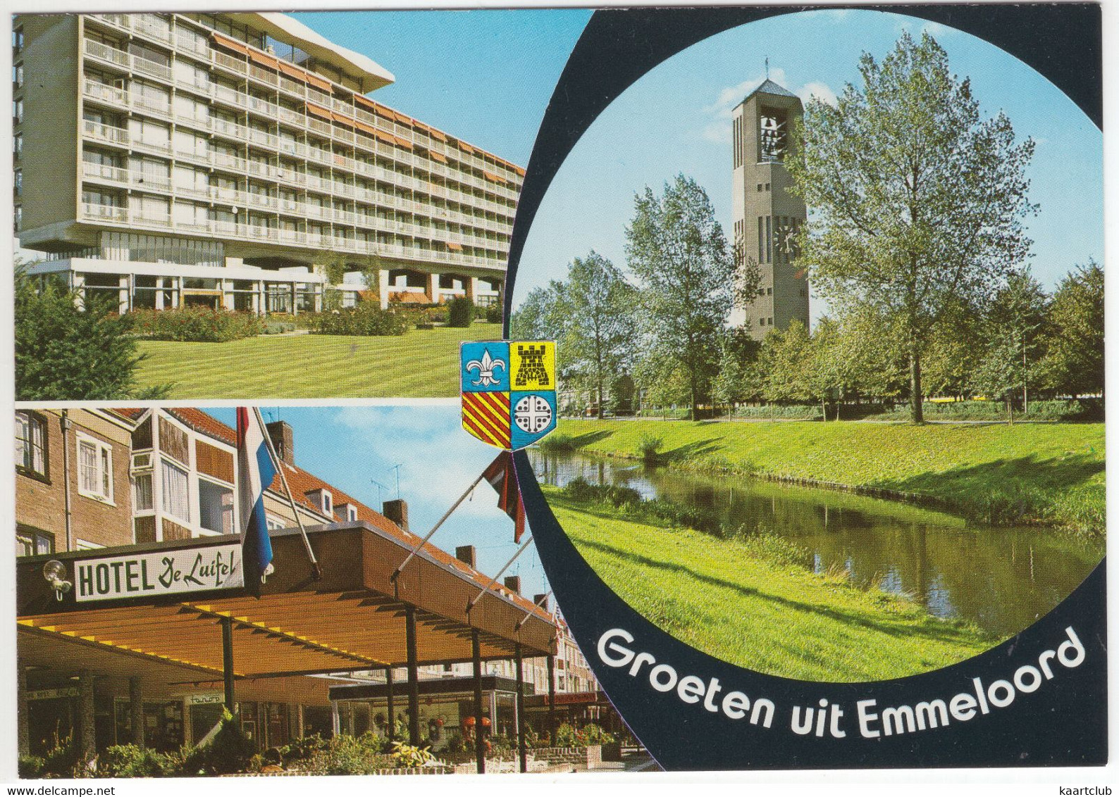 Groeten Uit Emmeloord - (N.O.P., Nederland) - Nr L 3672 - Hotel 'De Luifel', Poldertoren - Emmeloord