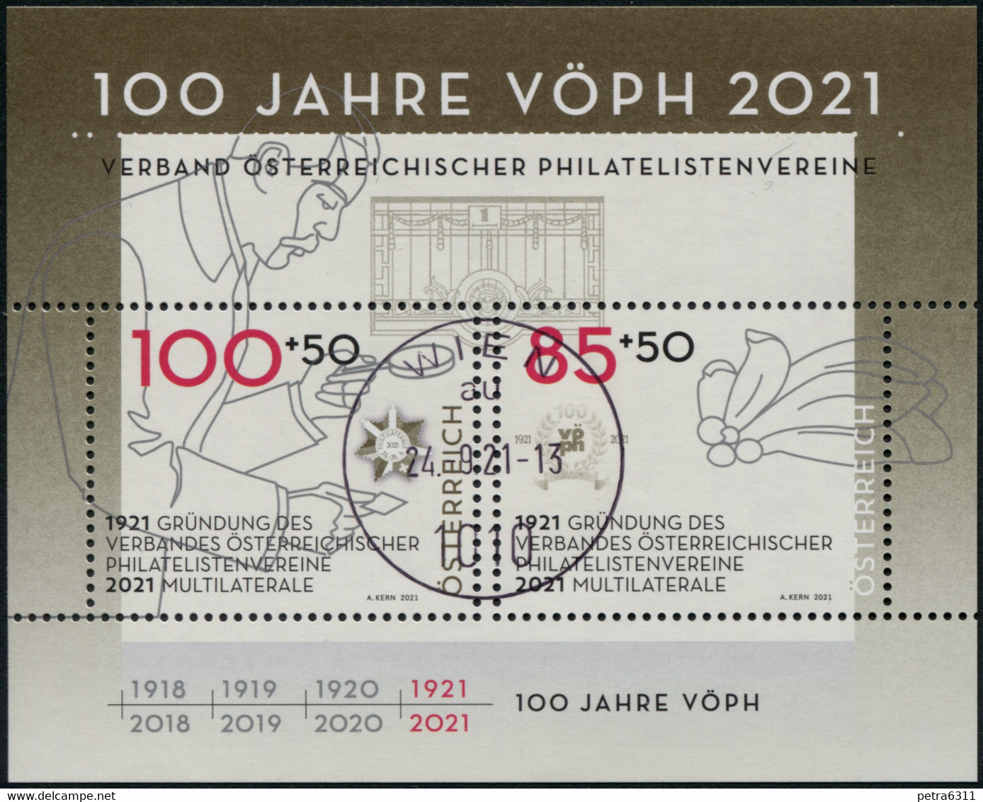 Jubiläumsausgabe 100 Jahre VÖPH Österreich  2021 Gestempelt/UESD - Used Stamps