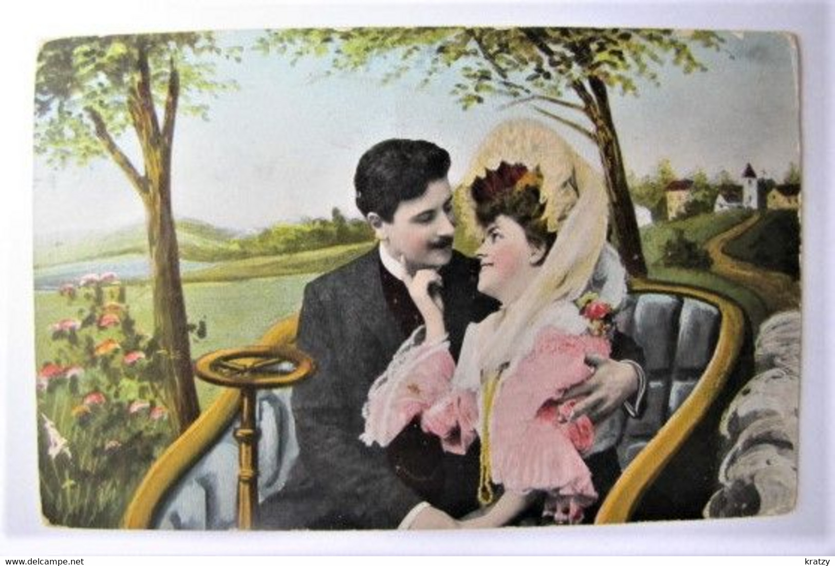 COUPLES - En Voiture - 1911 - Couples