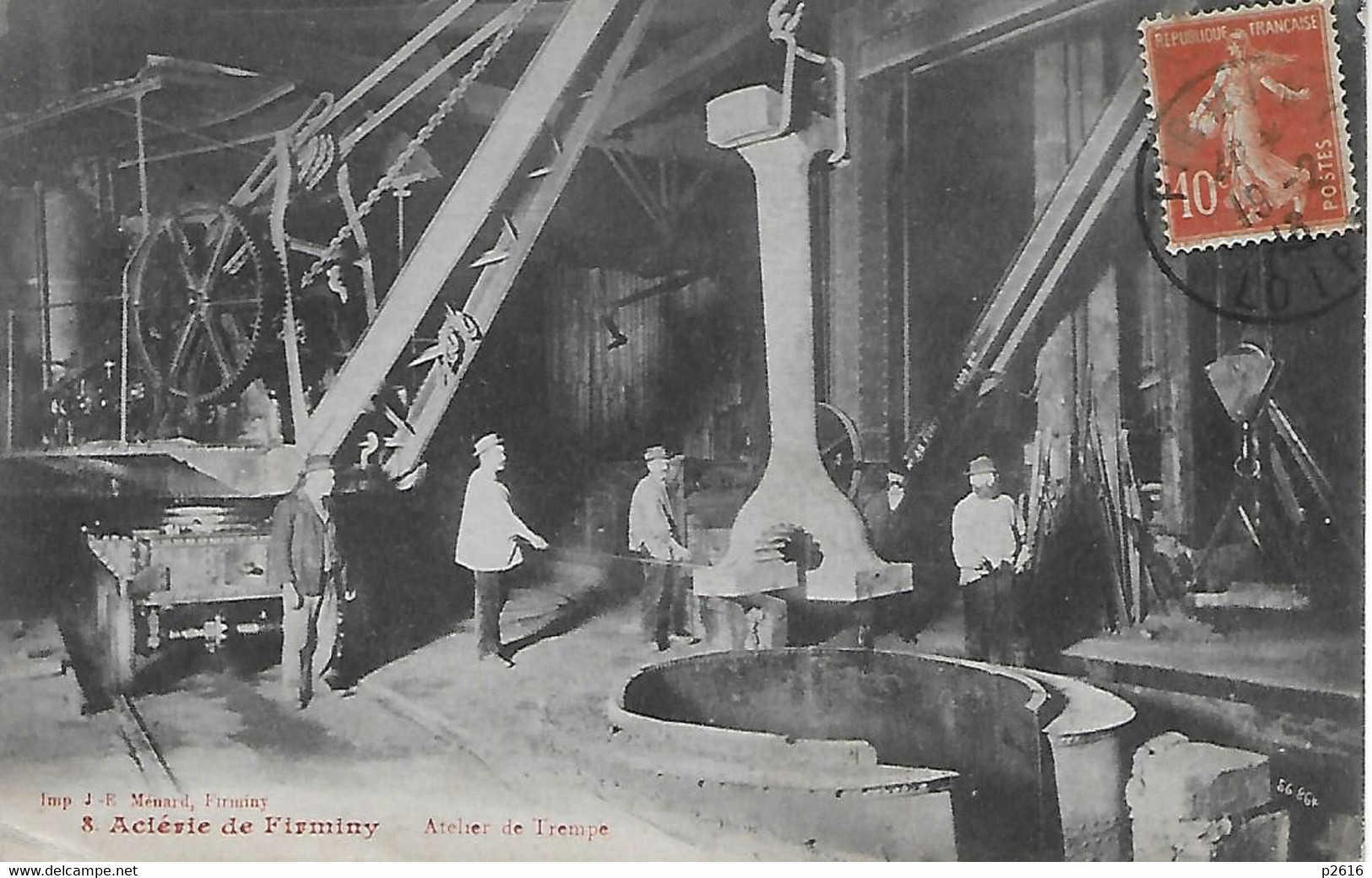 FIRMINY -  1916 -  ACIERIE DE FIRMINY -  DE TREMPE - Firminy