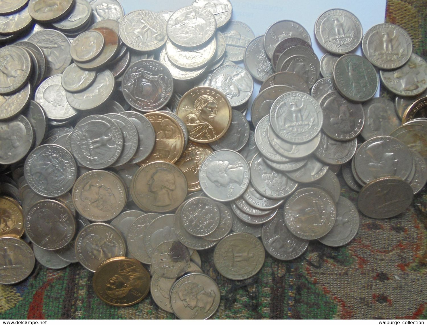 SOUS LA VALEURE ! +++58,80 U.S $ En MONNAIE De 10 Cts+1/4+1/2+1$ (POIDS 1 KILO 475) - Lots & Kiloware - Coins