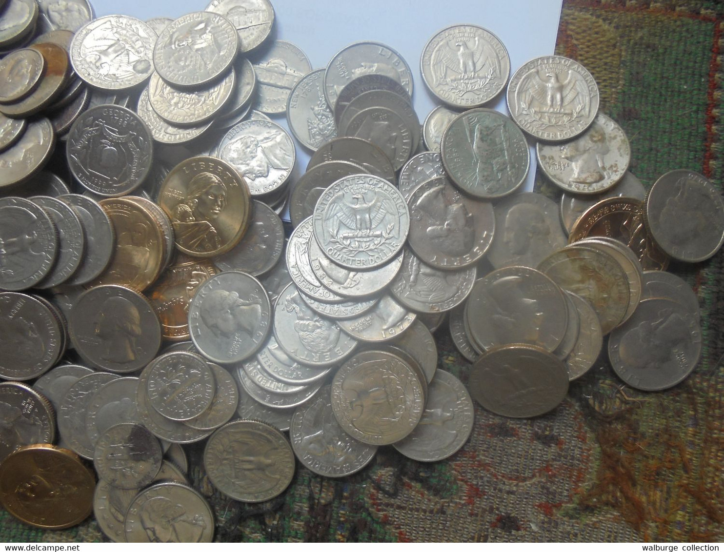 SOUS LA VALEURE ! +++58,80 U.S $ En MONNAIE De 10 Cts+1/4+1/2+1$ (POIDS 1 KILO 475) - Lots & Kiloware - Coins