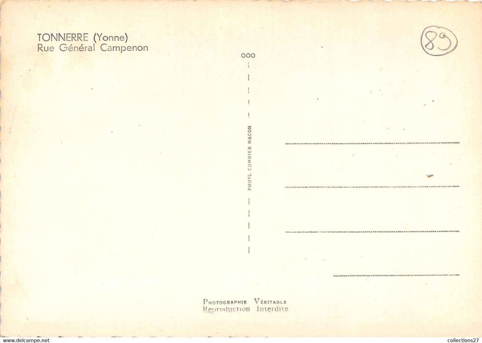 89-TONNERRE- RUE GENERALE CAMPENON - Tonnerre