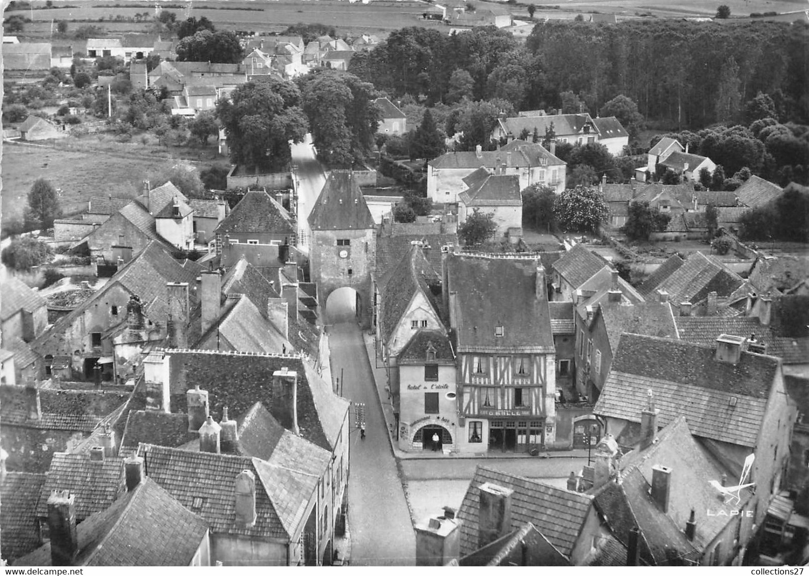 89-NOYERS-PORTE D'AVALLON VUE DU CIEL - Noyers Sur Serein