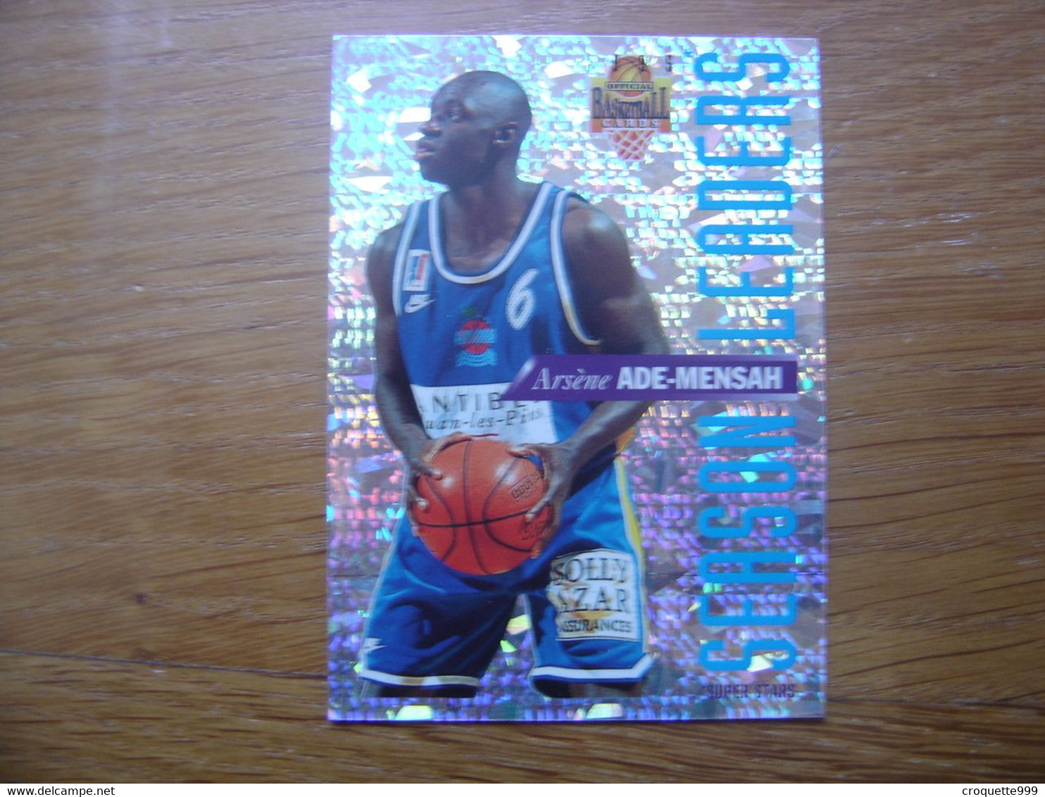 1995 Carte Basketball Panini ARSENE ADE MENSAH Season Leaders FFBB Basket - Sonstige & Ohne Zuordnung