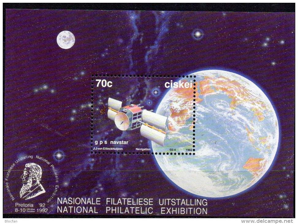 Jahr Der Raumfahrt 1992 Südafrika Ciskei Block 7 ** 5€ EXPO Bloque Hoja Ss Philatelic M/s Space Sheet Bf SouthAfrica RSA - Blocks & Kleinbögen