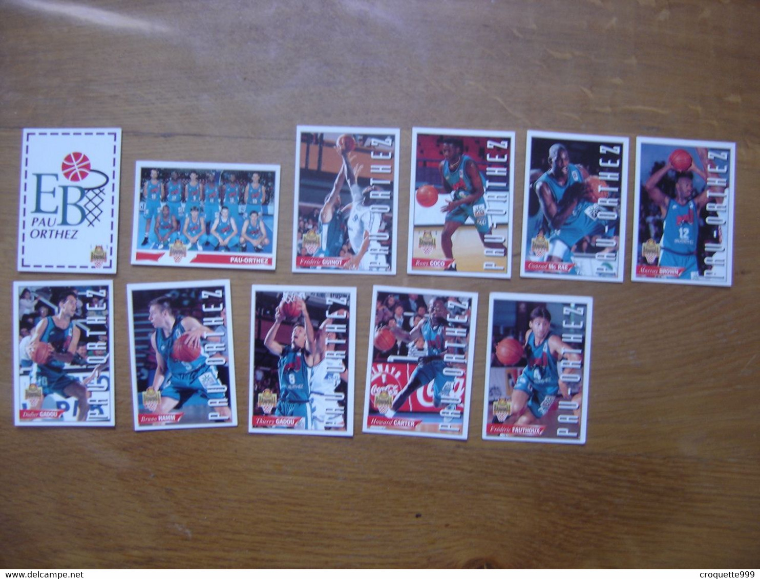 1995 Carte Basketball Panini EQUIPE EB PAU ORTHEZ Basket FFBB - Andere & Zonder Classificatie