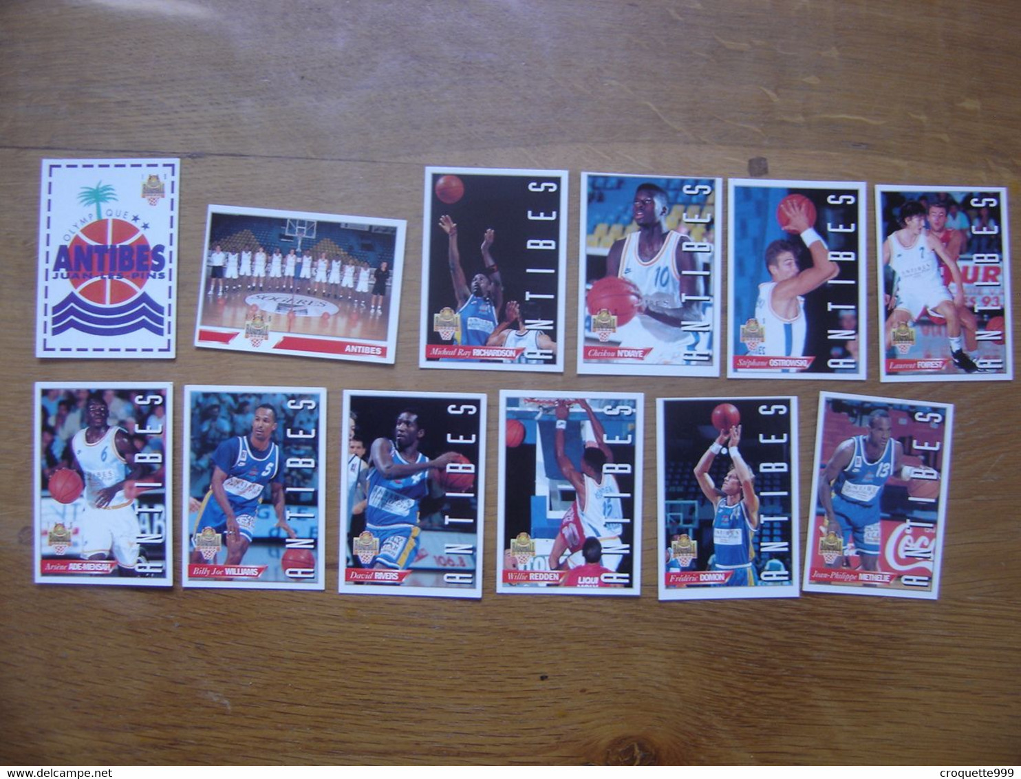 1995 Carte Basketball Panini EQUIPE OLYMPIQUE ANTIBES JUAN LES PINS Basket FFBB - Sonstige & Ohne Zuordnung