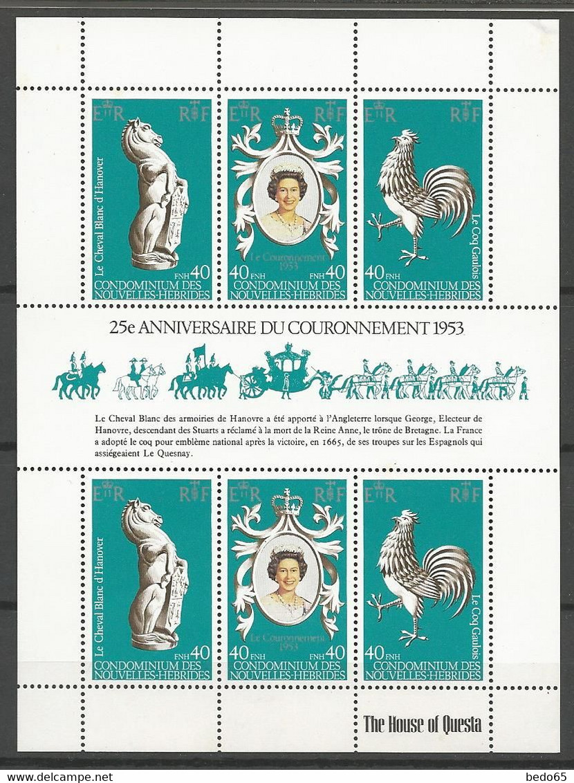 NOUVELLES-HEBRIDES BLOC  N° 1 NEUF**  SANS CHARNIERE   / MNH - Hojas Y Bloques