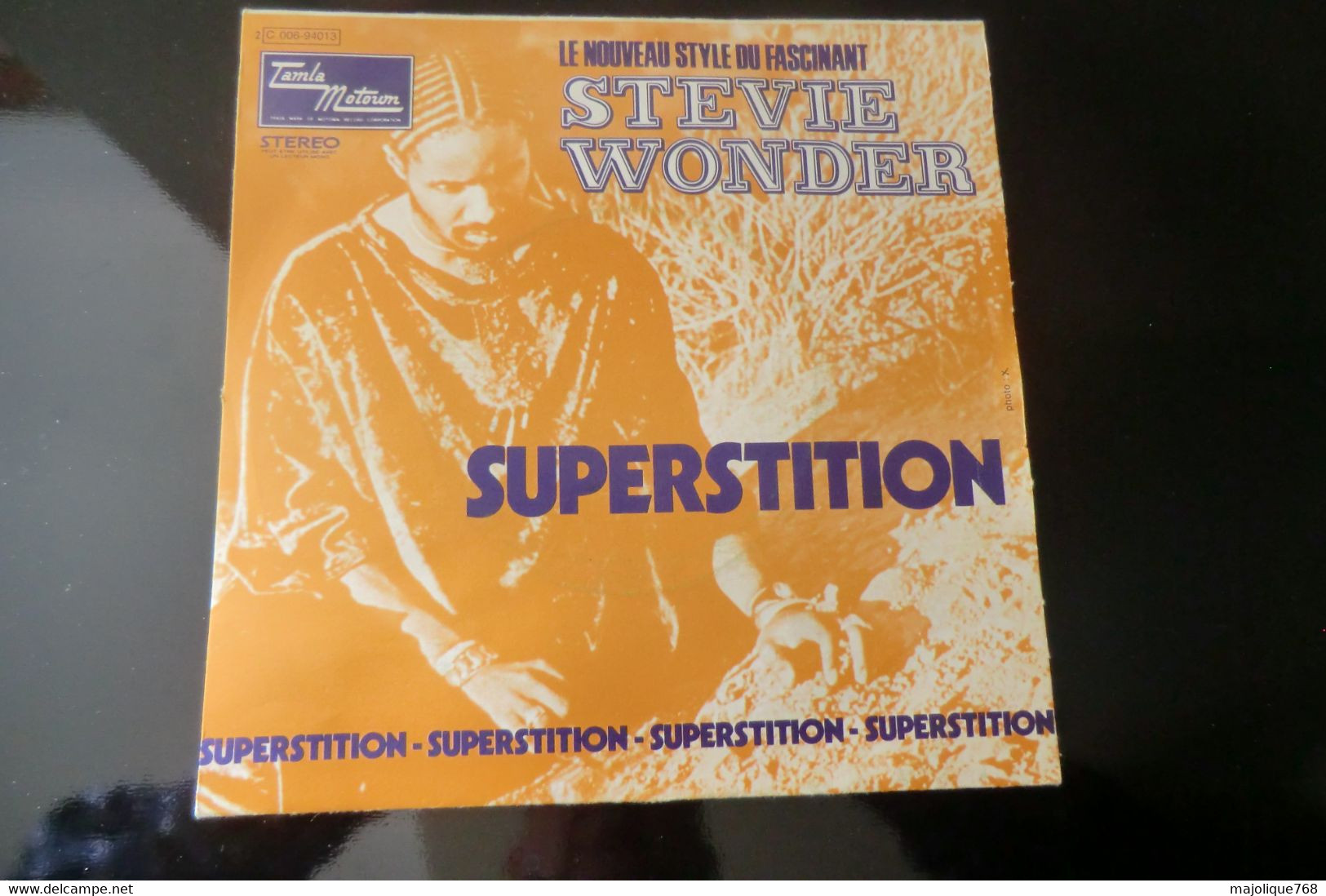 Disque 45T - Stevie Wonder - Superstition - Tamla Motown 2 C 006-94013 - France 1972 - Soul - R&B