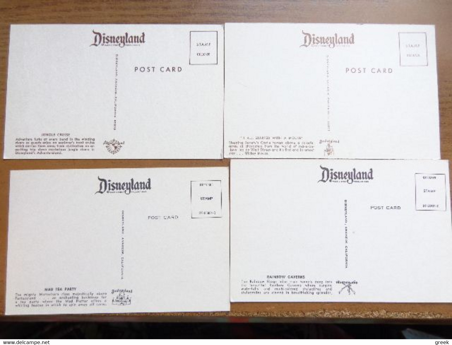Pretpark / 8 Cards Of Disneyland, Paris -> Unwritten - Disneyland