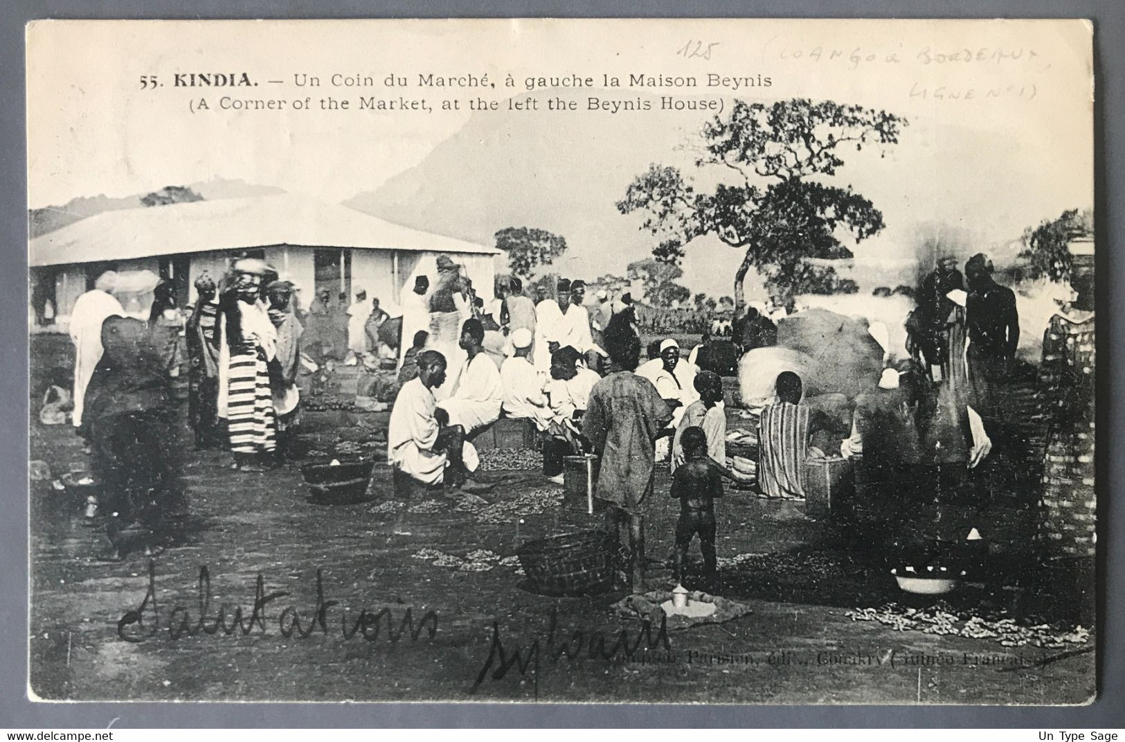 Guinée N°4 Sur Enveloppe TAD LOANGO à BORDEAUX L.L. N°3 Pour La France 11.4.1906 - (B2134) - Storia Postale