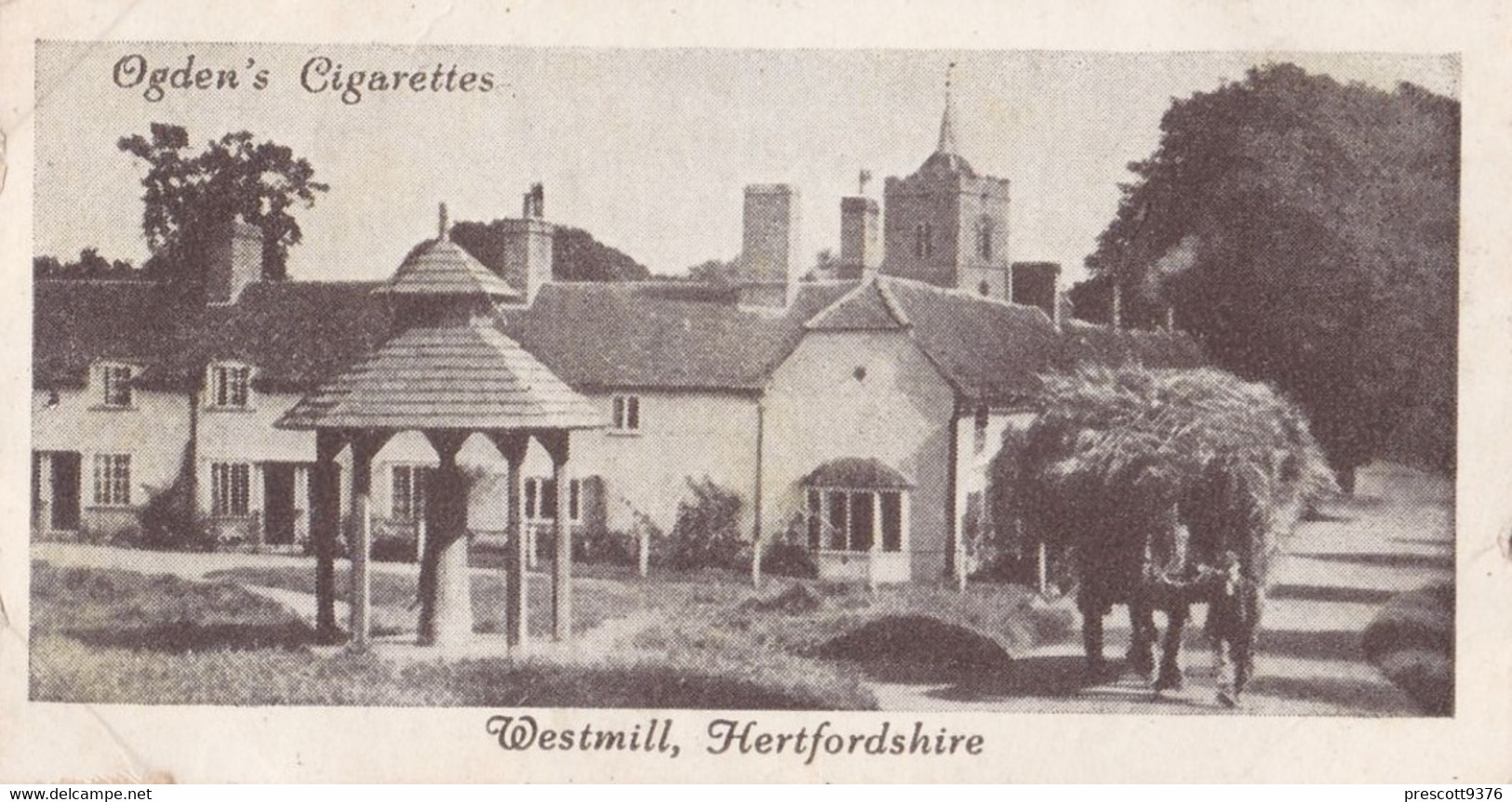 22 Westmill Herts - Picturesque Villages 1936 - Ogdens  Cigarette Card - Original - Photographic - Ogden's