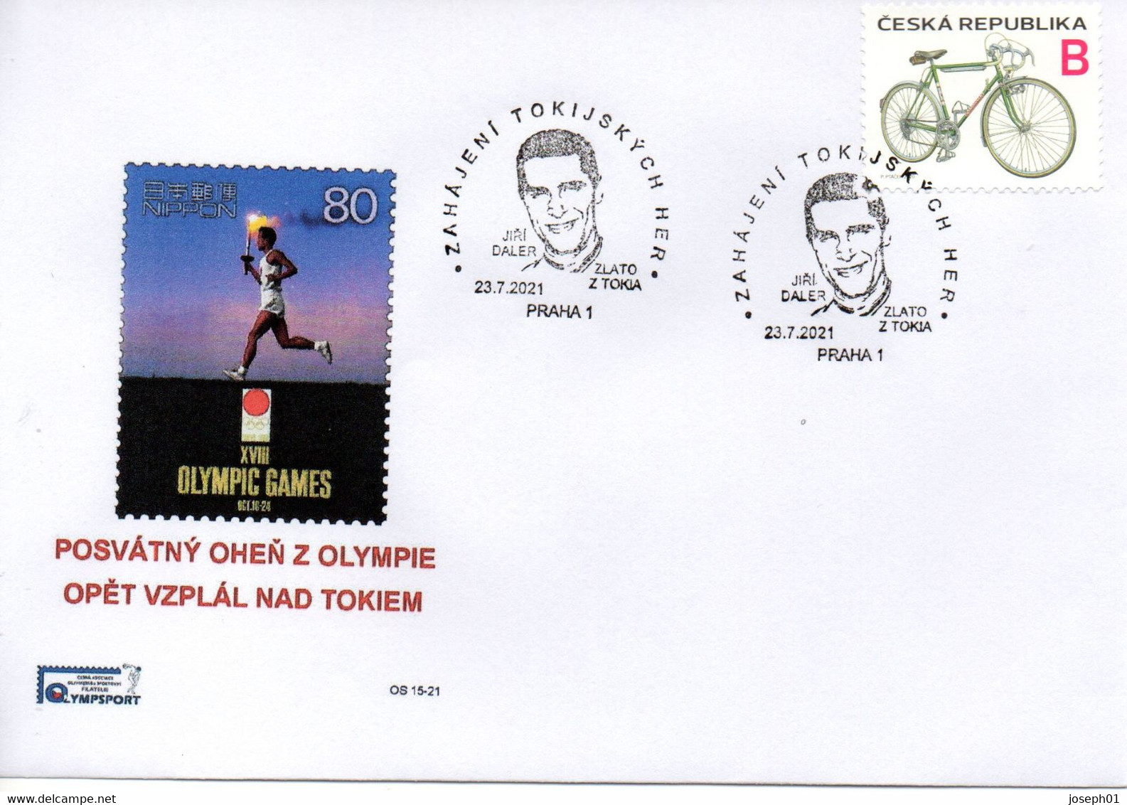 Czech Republic (21-15)  Olympic Games 2020 Opening Day Daler Gold Medal Tokyo 1964 - Cover - Sommer 2020: Tokio