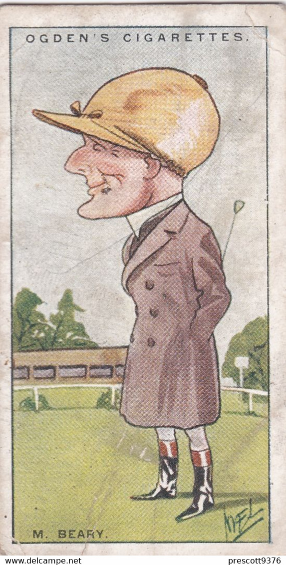 4 Micheal Beary  - Turf Personalities 1929 - Ogdens  Cigarette Card - Original - Sport - Horse Racing - Ogden's
