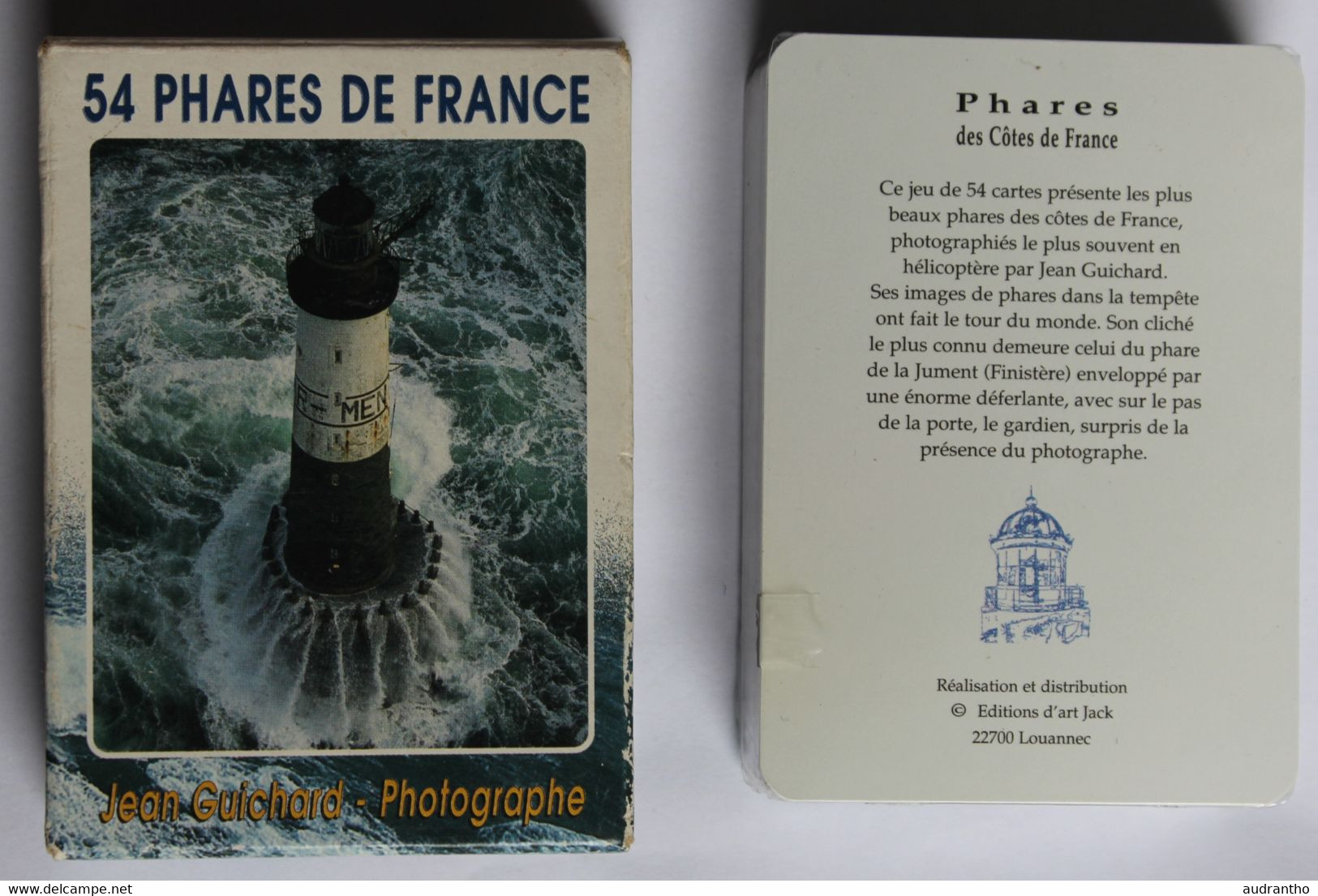 Beau Jeu De 54 Cartes à Jouer Les Phares Des Côtes De France Photographe Jean Guichard  éditions D'art Jack Louannec - 54 Carte