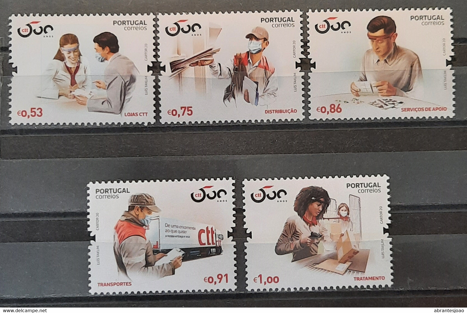 2020 - Portugal - MNH - 500 Years Of Mail In Portugal - 5 Stamps - Nuovi