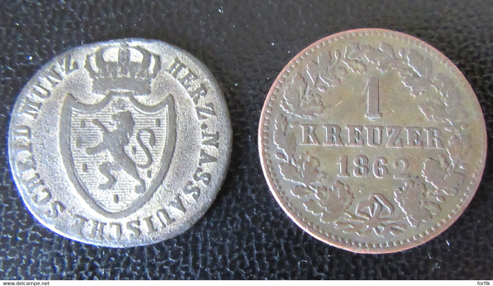 Nassau - 2 Monnaies : 1/2 Kreuzer 1813 + 1 Kreuzer 1862 - Piccole Monete & Altre Suddivisioni