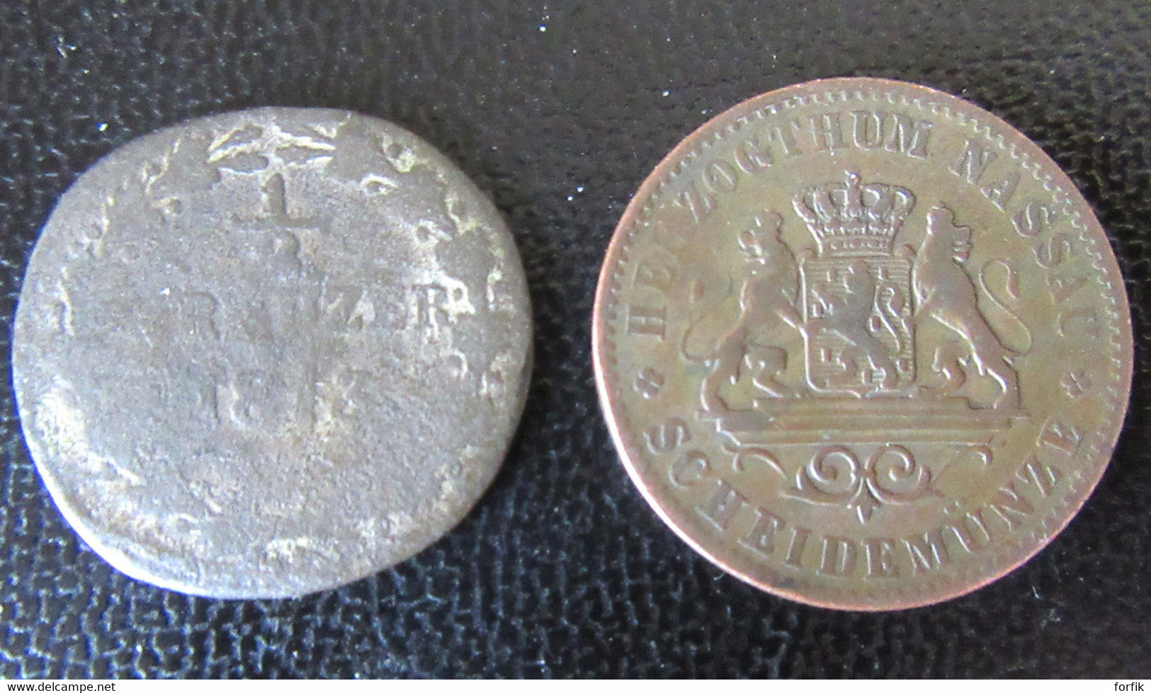 Nassau - 2 Monnaies : 1/2 Kreuzer 1813 + 1 Kreuzer 1862 - Piccole Monete & Altre Suddivisioni