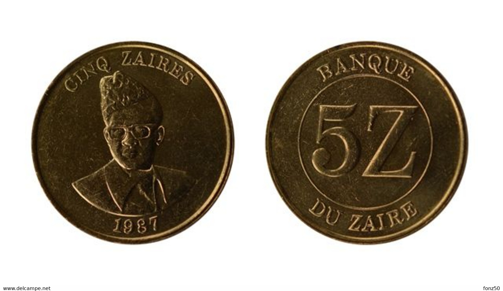 ZAIRE - MOBUTU * 5 ZAIRE 1987 * Prachtig / FDC * Nr 10613 - Zaïre (1971-97)