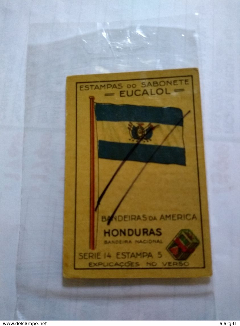 HondurasCromos No Postcard.plain Back Poste Flag.timbre.duval Pills Throat Disease.& Eucalol Soap Cromo Flag.better Cond - Honduras