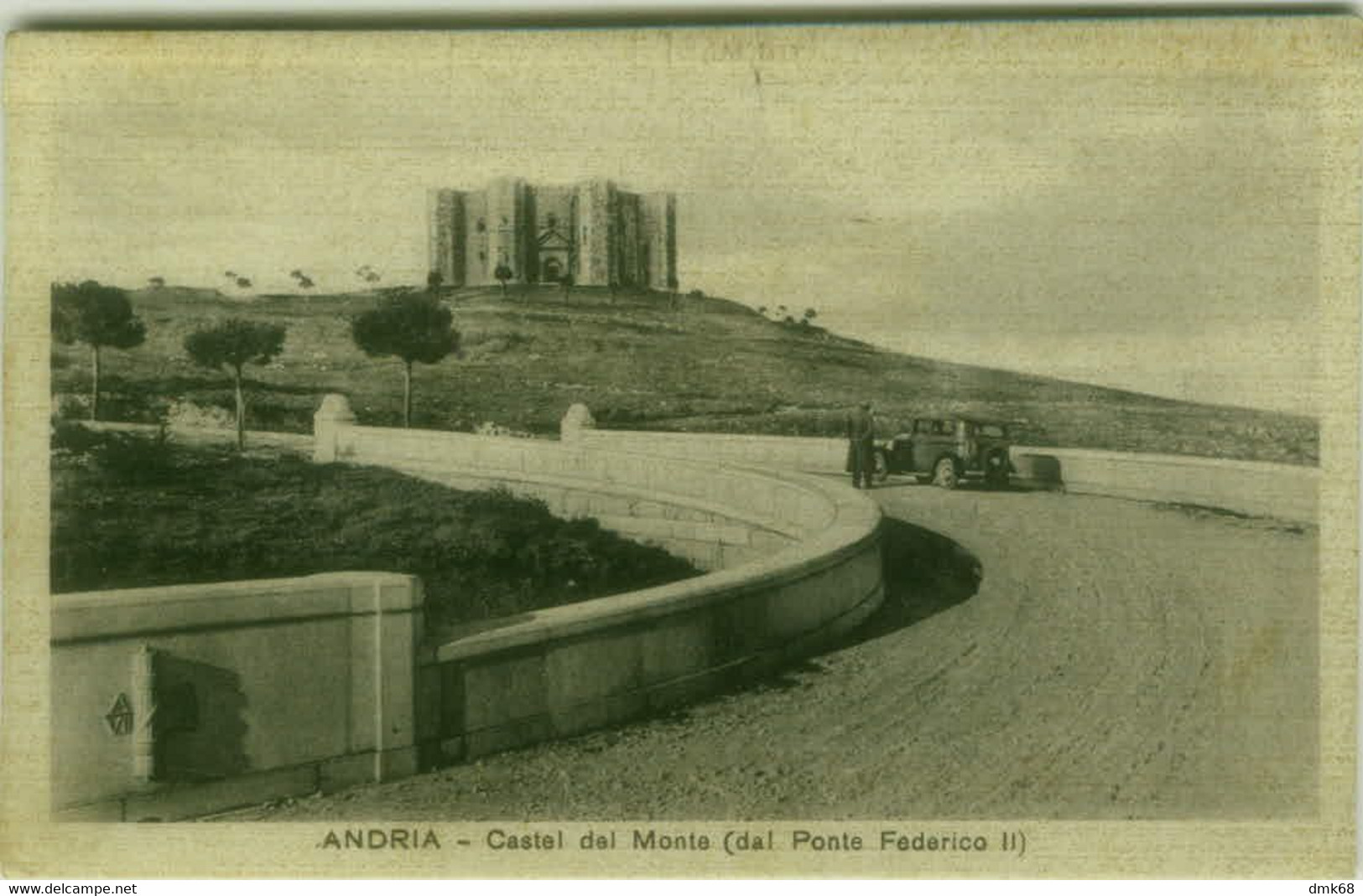 ANDRIA - CASTEL DEL MONTE - DAL PONTE FEDERICO II - EDIZIONE SABINO GUGLIELMI - SPEDITA 1930s ( 7710) - Andria