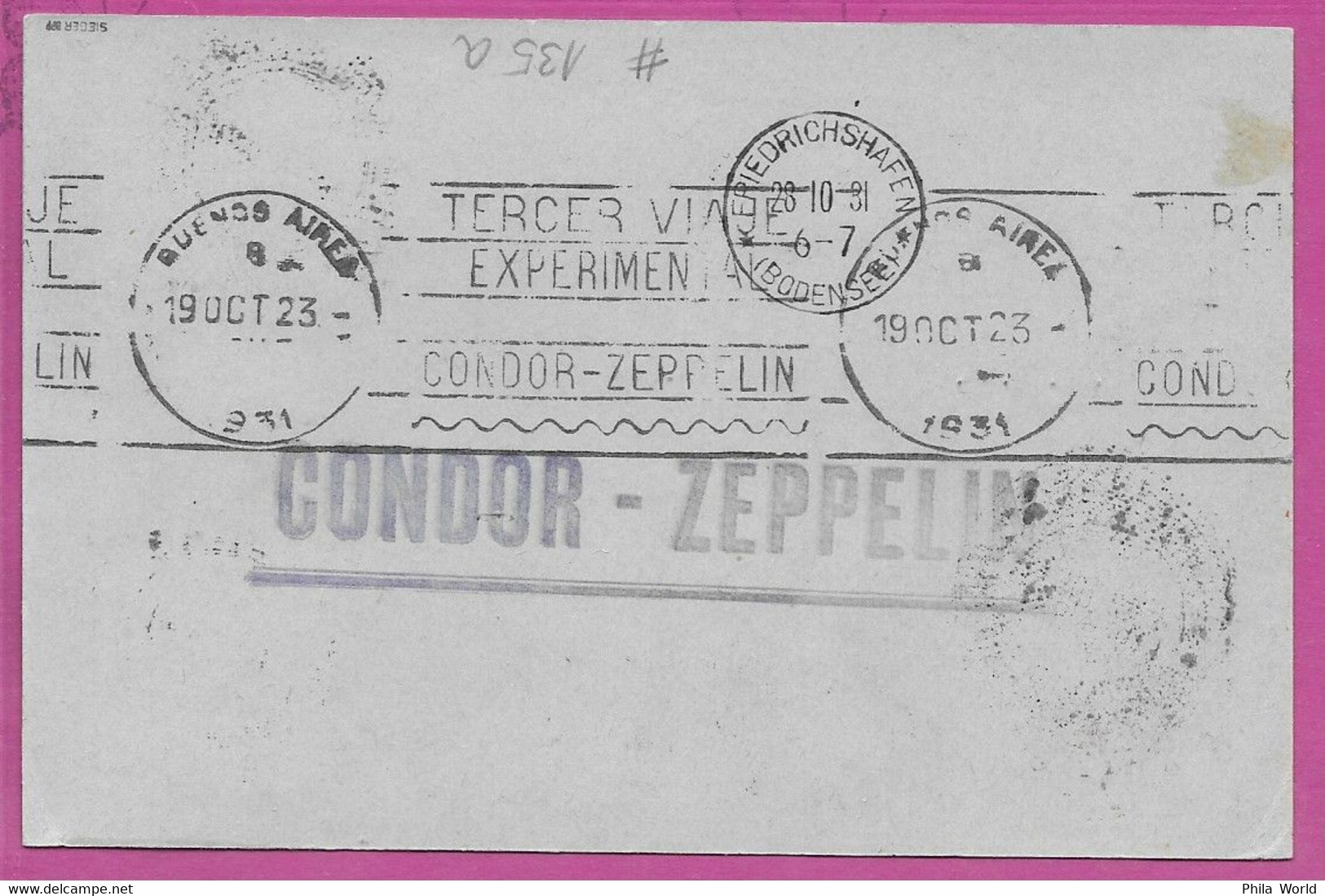 CONDOR ZEPPELIN LZ 127 1931 DEUTSCHE FLUGPOST Air Mail EP PARAGUAY & ARGENTINA Combi Franking GERMANY LUFTPOST Par Avion - Flugzeuge