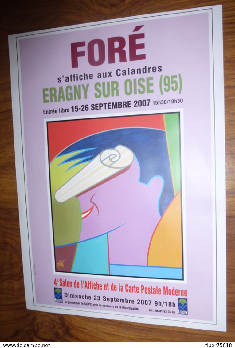 Affiche (21 X 29,7) Foré S'affiche Aux Calandres (illustration : Foré) Eragny-sur-Oise - Fore