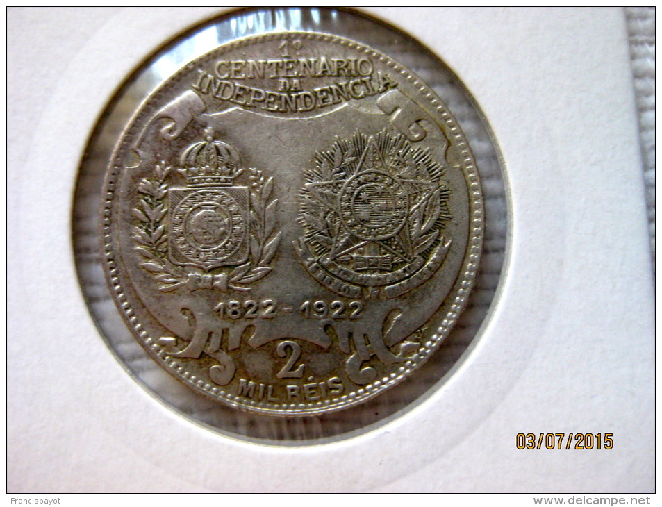 Brésil 2000 Reis 1922 Centenaire De L'indépendance - Brazil