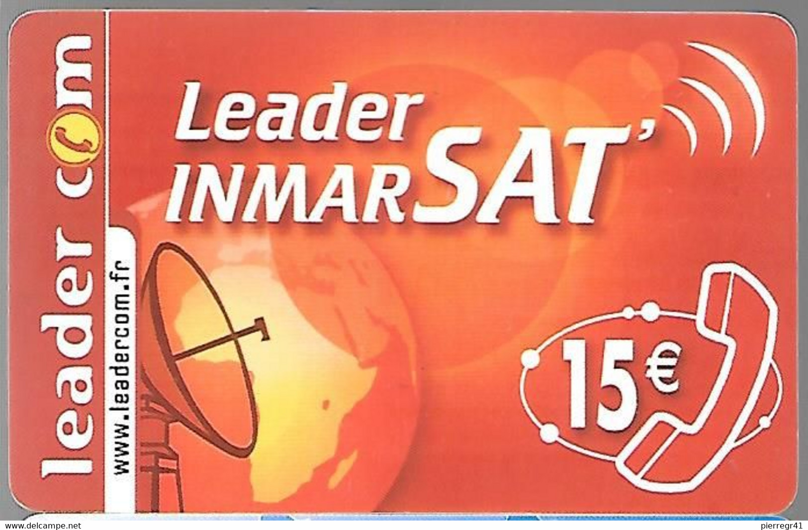 CARTE²-PREPAYEE-15€-LEADER COM-INMARSAT-31/12/2007- V° Petit TISCALI-Code N°Gras-T B E- - Otros & Sin Clasificación