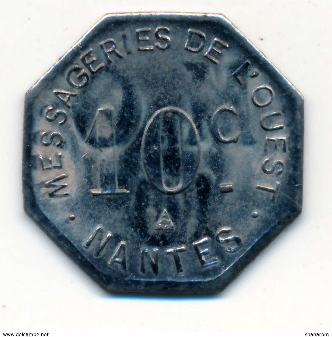 1905-1931 // NANTES (44) // BAC // MESSAGERIE DE L'OUEST // Dix Centimes - Professionals / Firms