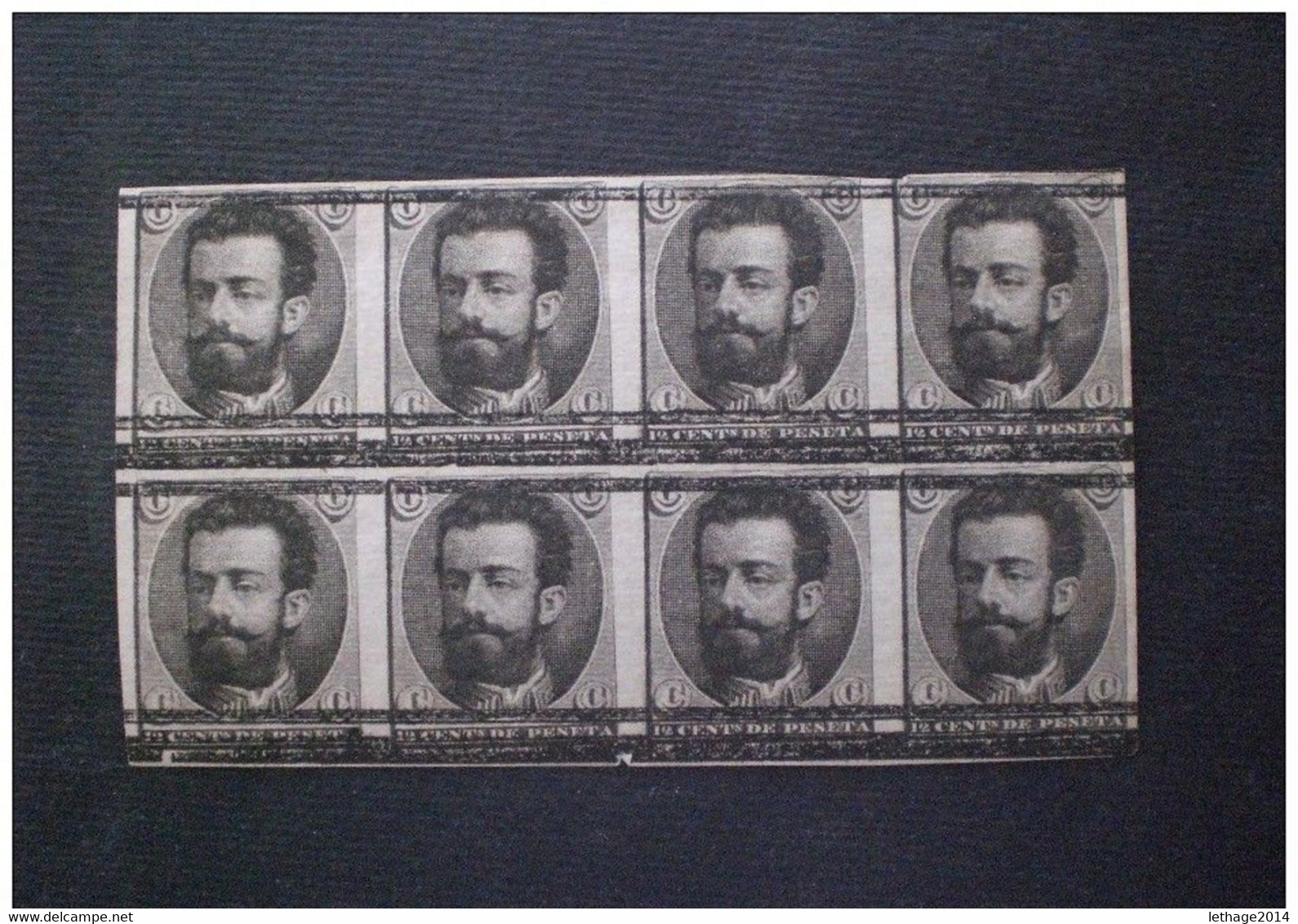 SPAGNA 1872 EFFIGIE DI AMEDEO I DI SAVOIA BLOCK X 8 MUCH RARE SIMILAR - Gebraucht