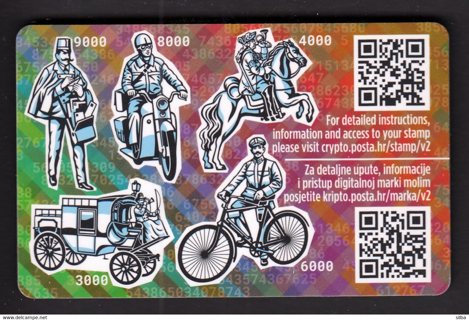 Croatia 2020 / MOPED, Motorcycle / Crypto Stamp 2, Kriptobriefmarke / Post History / MNH - Kroatien