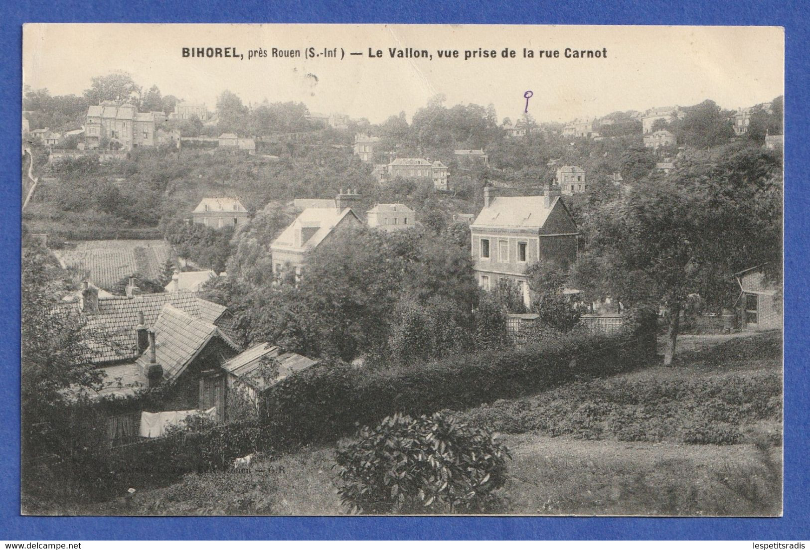 CPA 76 BIHOREL, Près Rouen (S.-Inf.) - Le Vallon, Vue Prise De La Rue Carnot - Bihorel