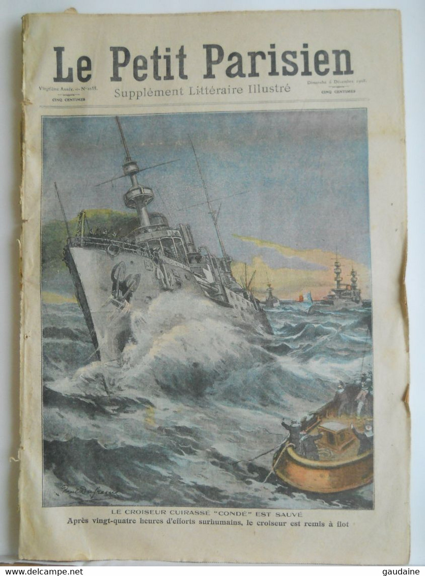 Le Petit Parisien N°1035 – 6 Décembre 1908 – Cuirassé « Condé » - Saint-Pétersbourg : Funérailles Du Grand-Duc Alexis - Le Petit Parisien