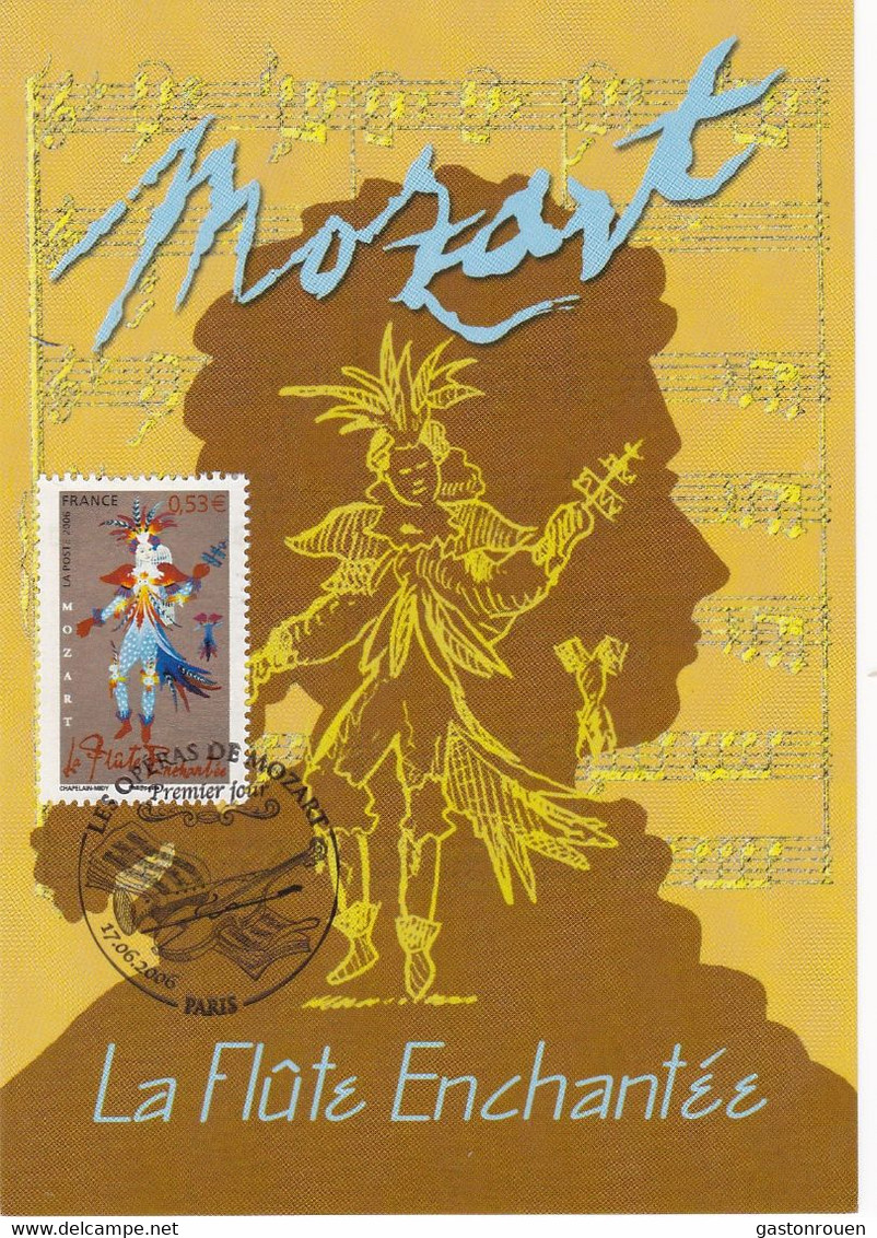 France Carte Maximum 2006 Personnage Opéra De Mozart 3922 La Flûte Enchantée - 2000-2009