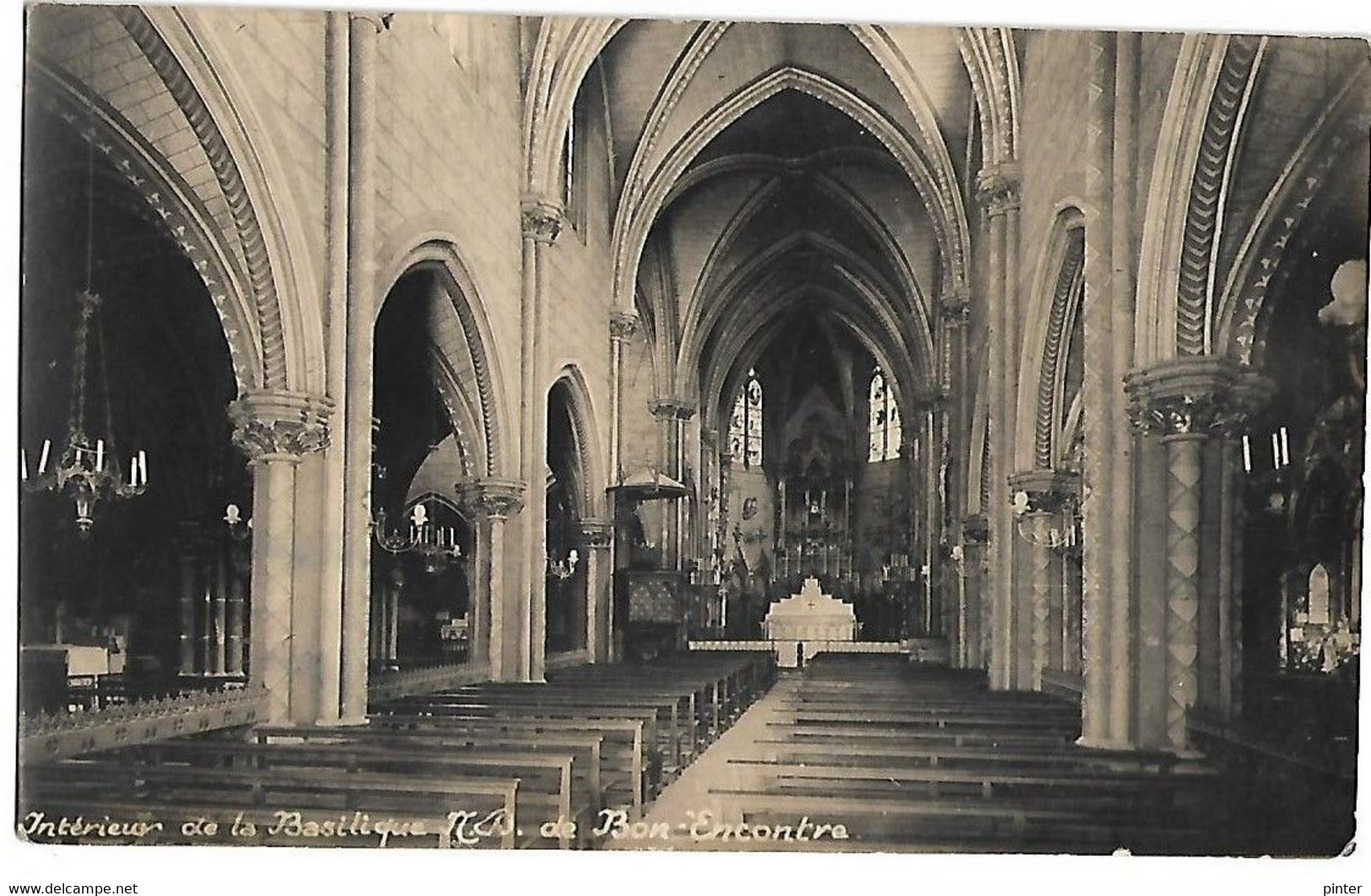 BON ENCONTRE - Intérieur De La Basilique - CARTE PHOTO - Bon Encontre