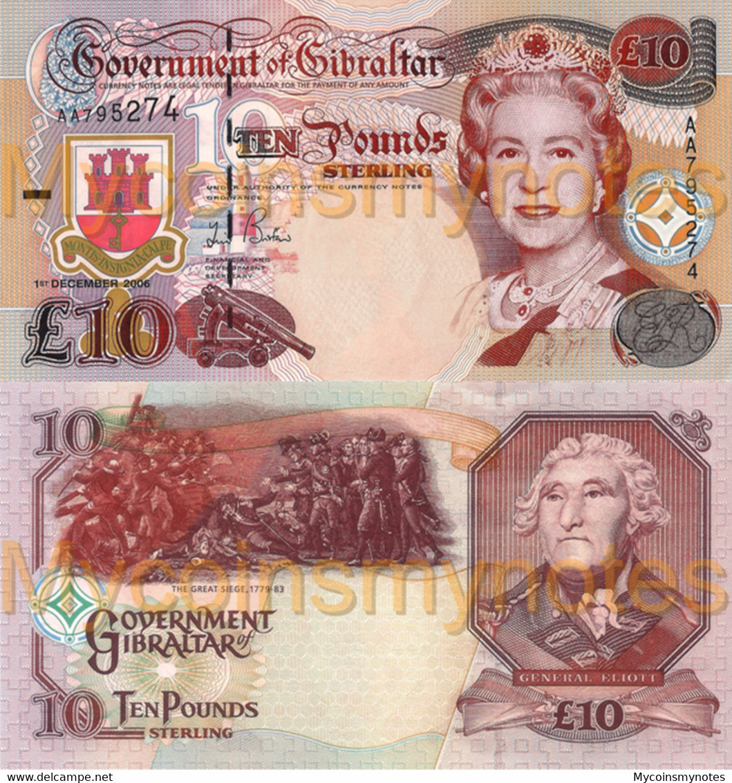 GIBRALTAR, £20 POUNDS, 2006, P31, Prefix AA, Queen Elizabeth II, UNC - Gibraltar